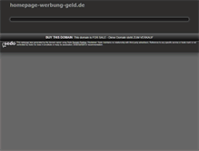 Tablet Screenshot of homepage-werbung-geld.de